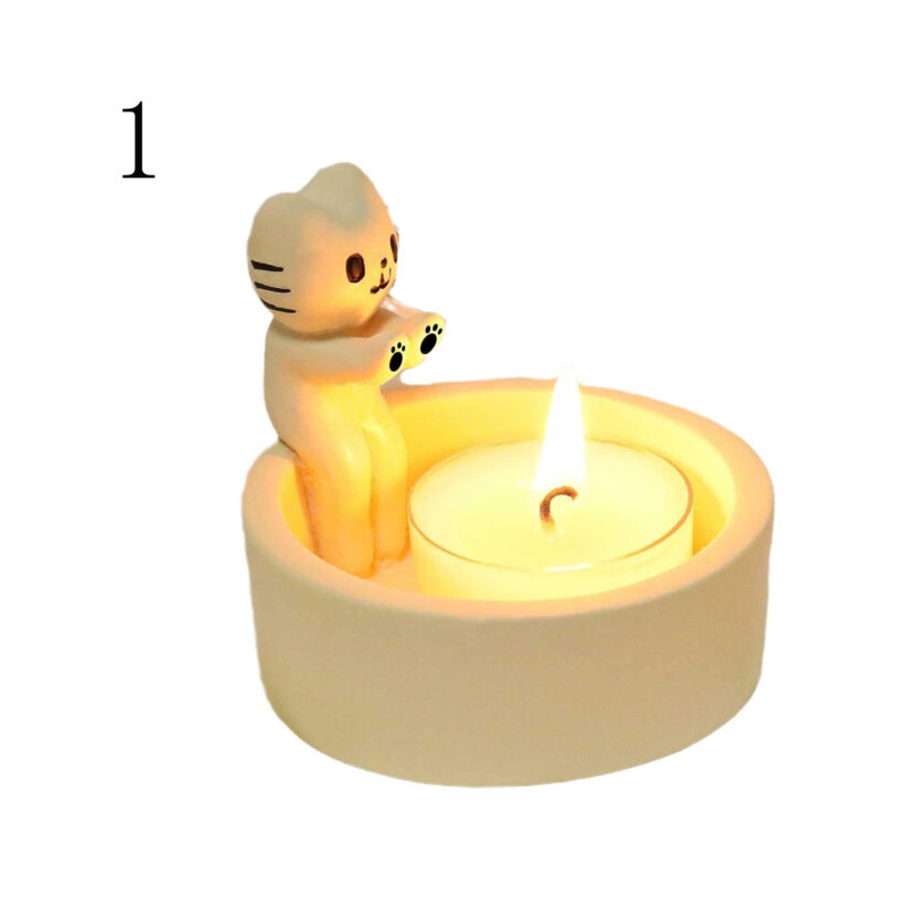 cat get warm Candle Holder