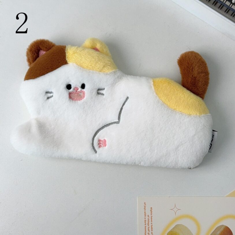 Cute cat pencil case student plush stationery box - Image 4