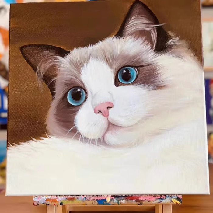 Customized pet oil painting