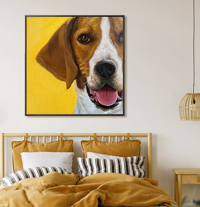 Customized pet oil painting