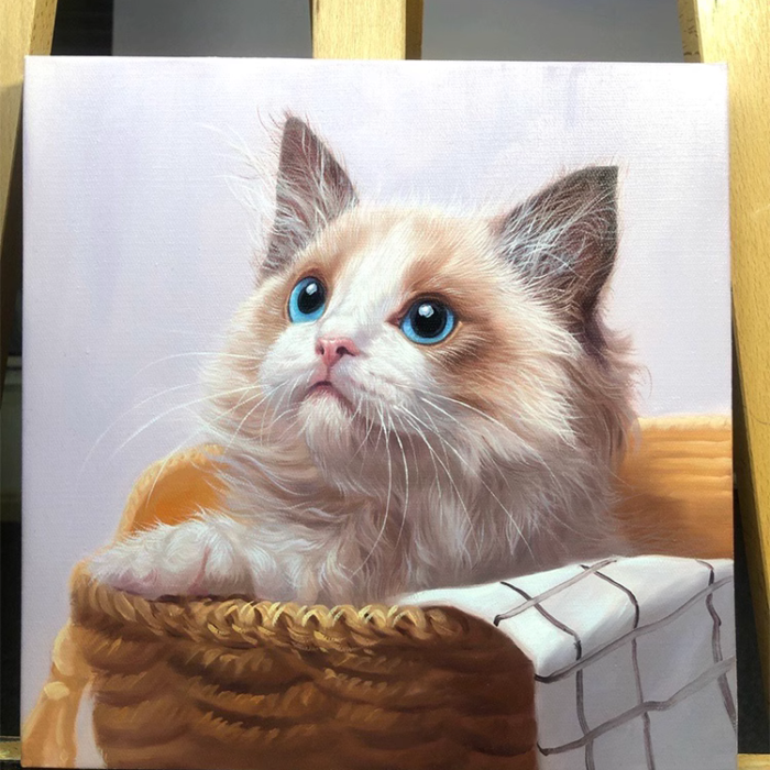 Customized pet oil painting