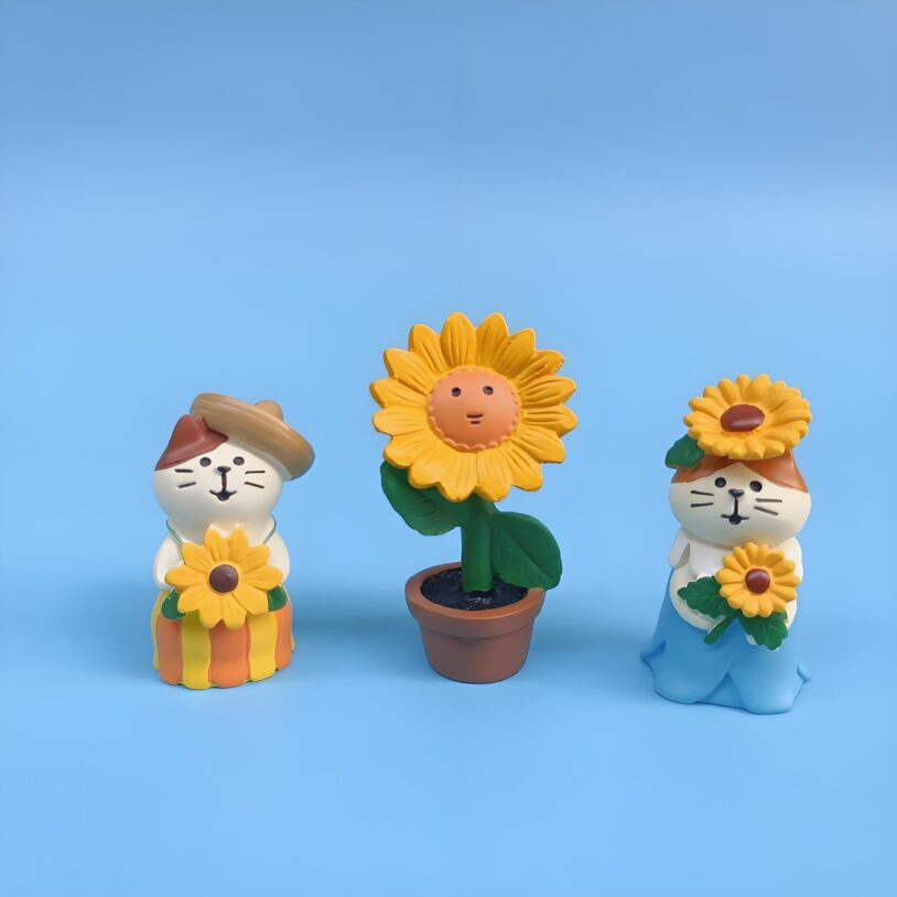 Miniature-Cat-Resin-sunflower