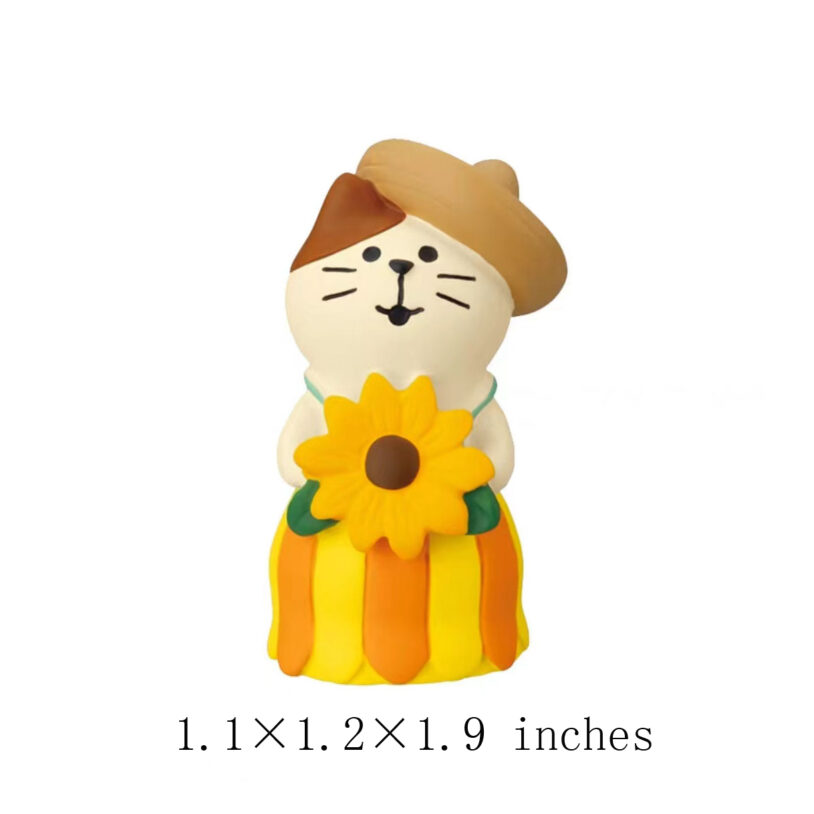 Miniature-Cat-Resin-sunflower